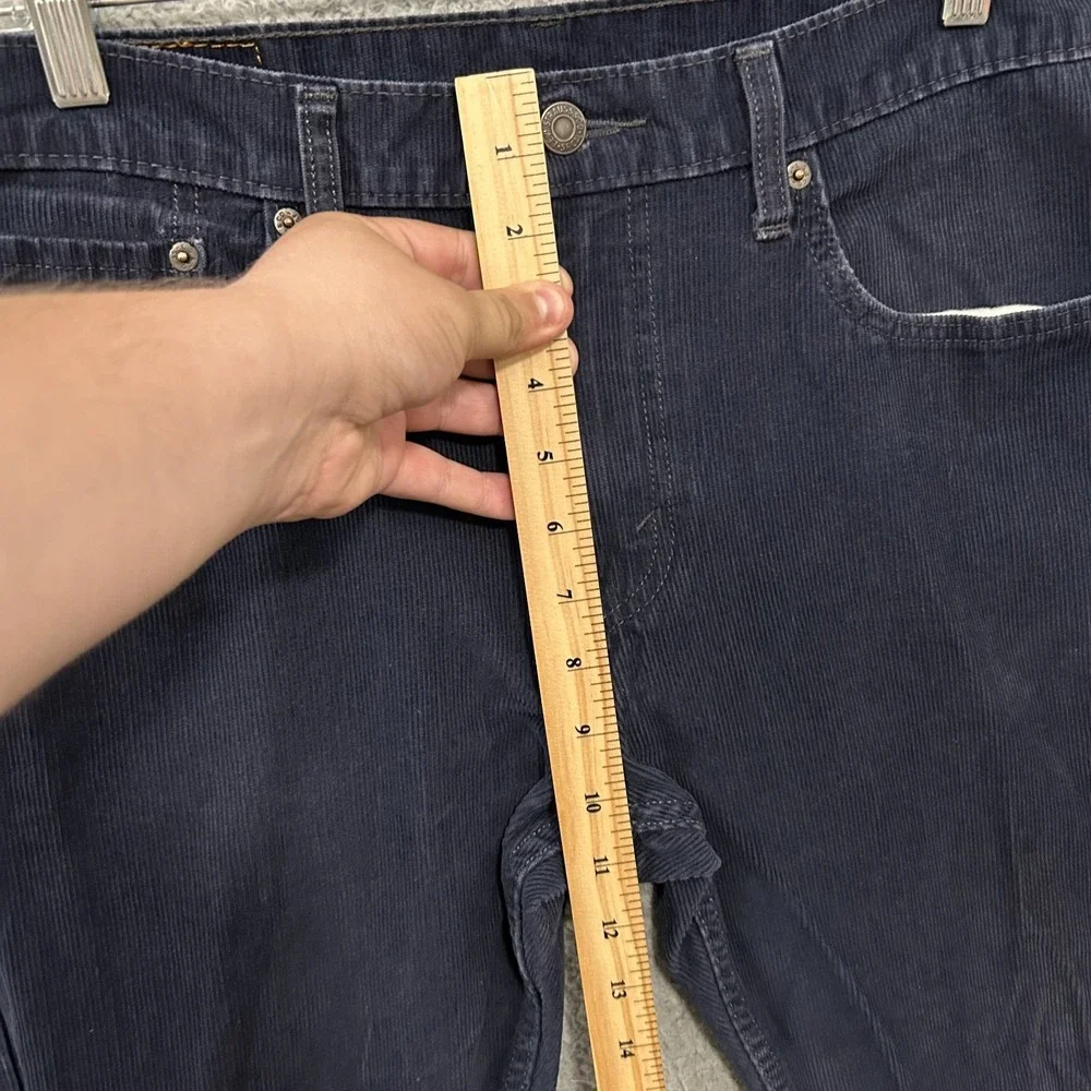 Levis Jeans Mens 33x30 Blue Corduroy‎ 502 Slim Tapered American Stretch Pants